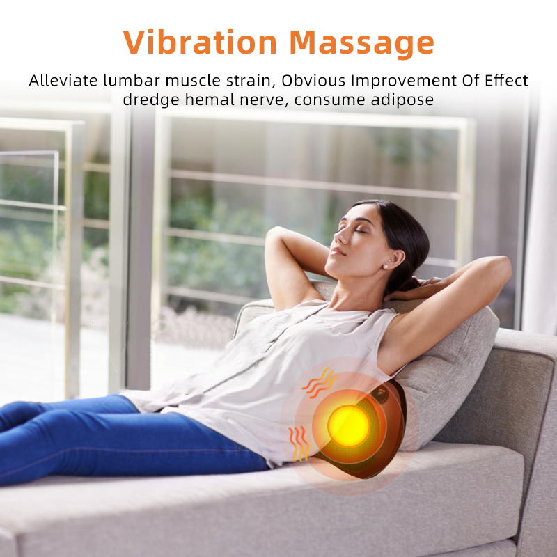 Massaging Neck Pillowws Electric neck massage pillow shoulder neck and back body relaxation heating kneading infrared physiotherapy Shiatsu massage 23