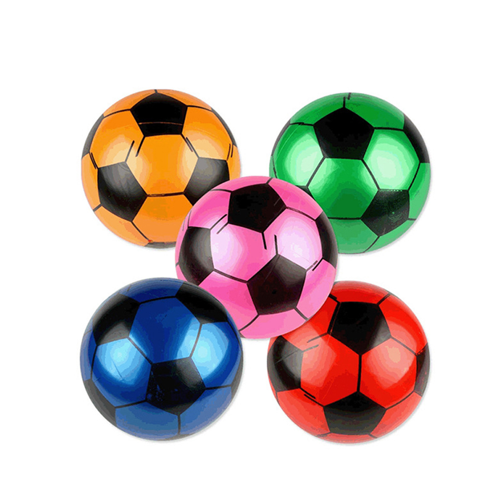 Balls 20cm Children Soccer Ball Multicolor PVC Inflatable Hand Pat Football Sports Matches Training Outdoor Games Beach Elastic Balls 230718