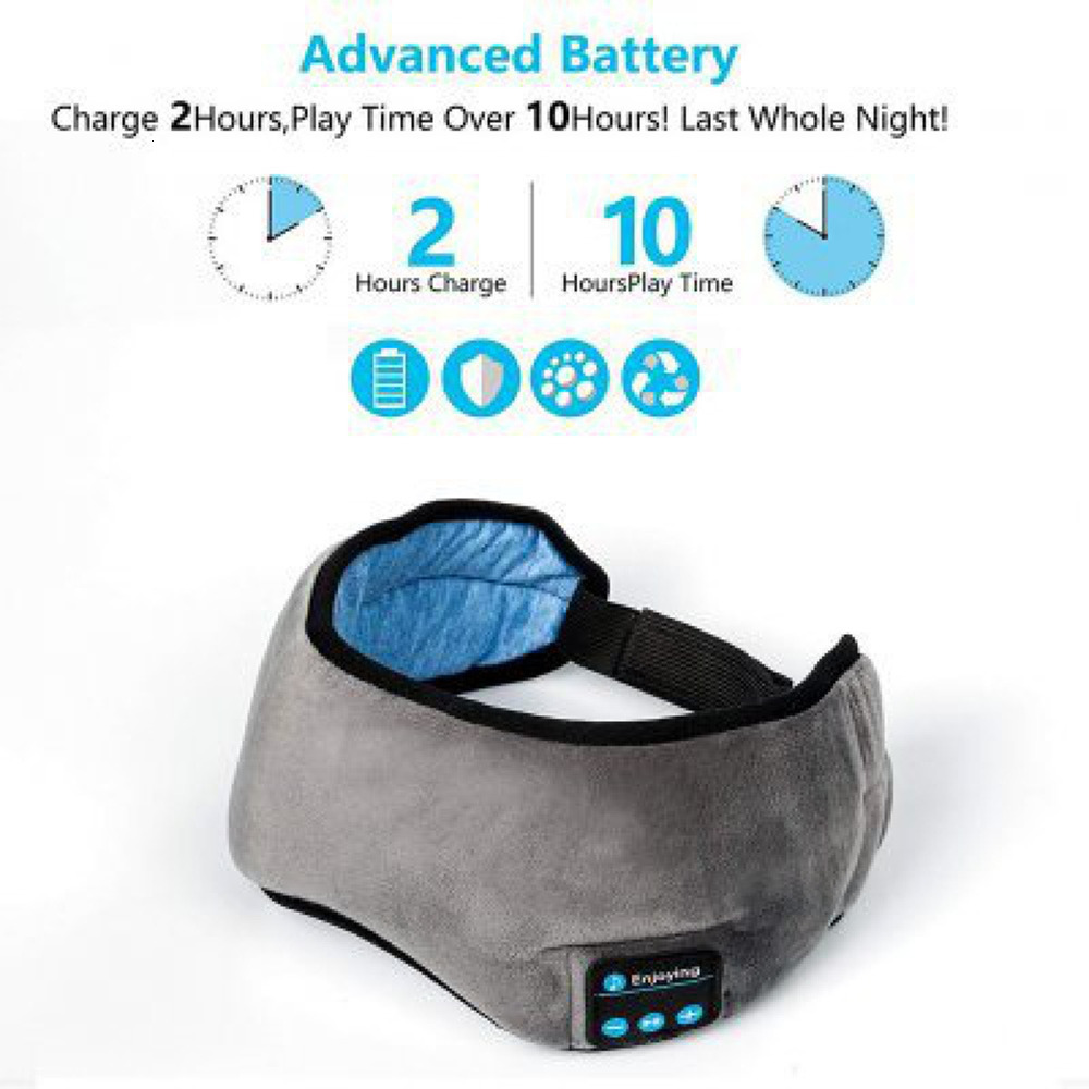 Eye Massager Wireless Bluetooth Eye Mask Headset Sleep Stereo Headset Subwoofer Blindfold Bluetooth 5.0 Head-mounted Sleeping Eye Cover 230718