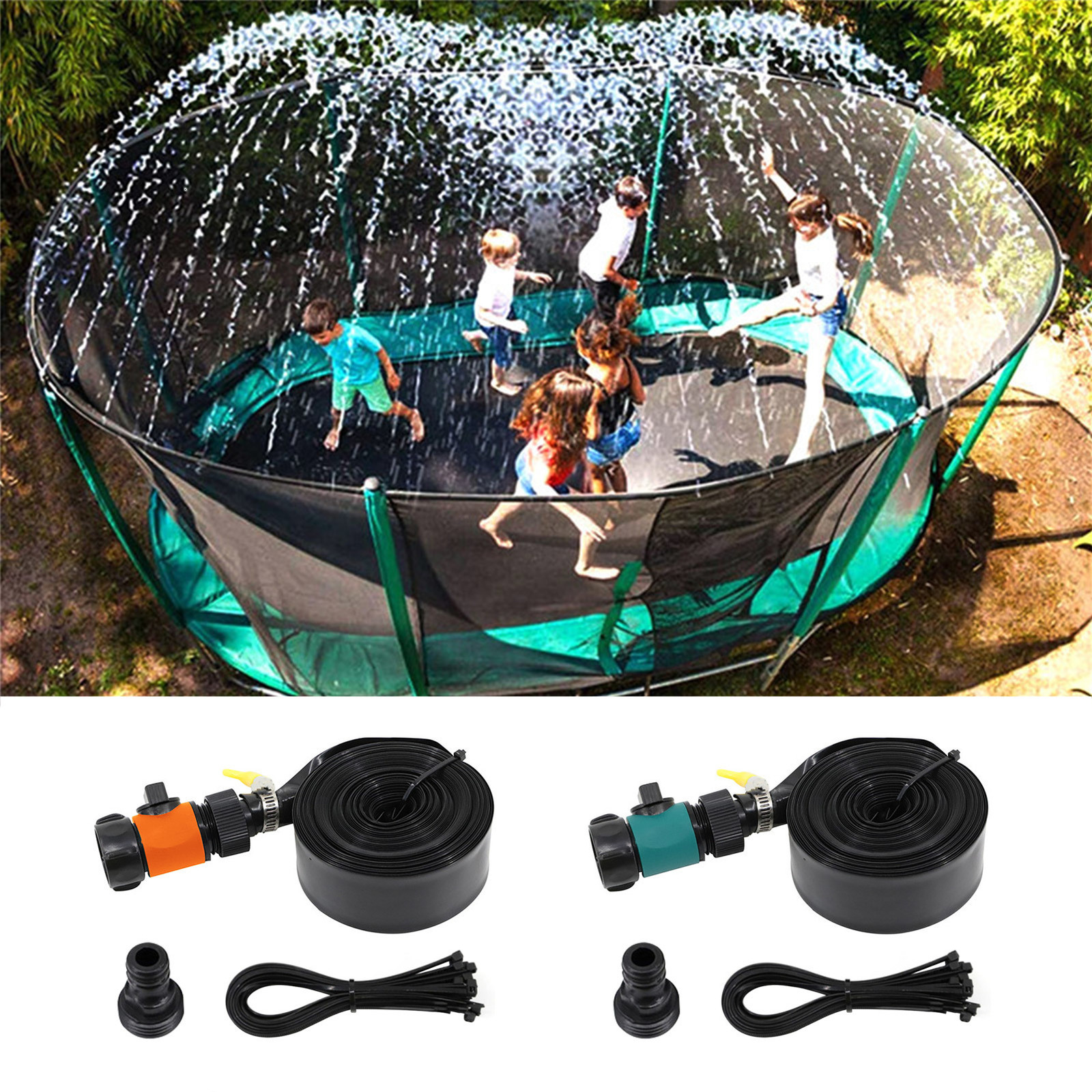 Trampolines Trampoline Sprinkler For Kids Outdoor Water Sprinkler Accessories For Garden Children's Water Entertainment Summer Game 230717
