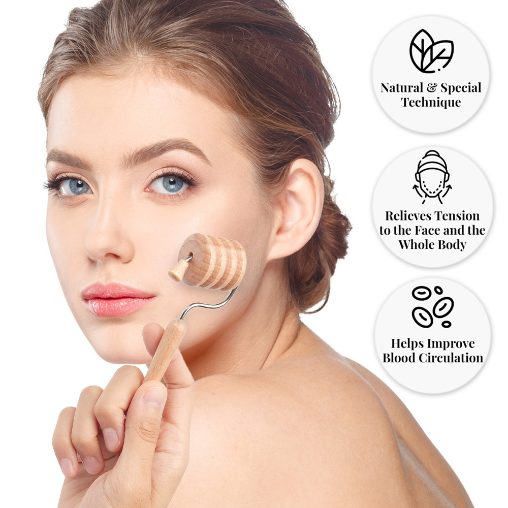 Face Care Devices 7Pcsset Face Massagers Gua Sha Tools Wood Therapy Meridian Massage Kit Roller Lifting Masajeador Maderoterapia Scraper 230718