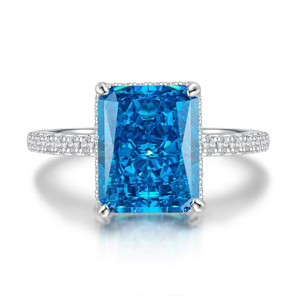 Wedding Rings Wong Rain 925 Sterling Silver Created e Gemstone Birthstone Wedding Engagement Ring Fine Jewelry Wholesale FD26507658 230718