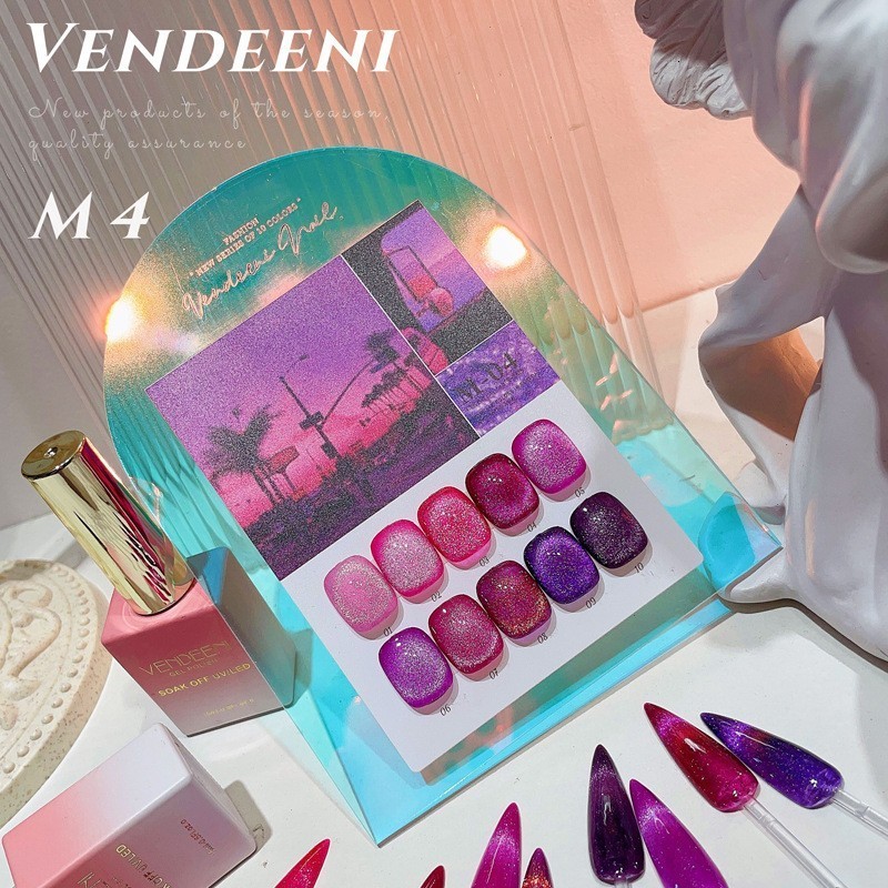 Nail Polish Rose red series cat's eye magnetic nail gel polishing diamond semi permanent varnish mixed with UV acid nail art soap gel 230718
