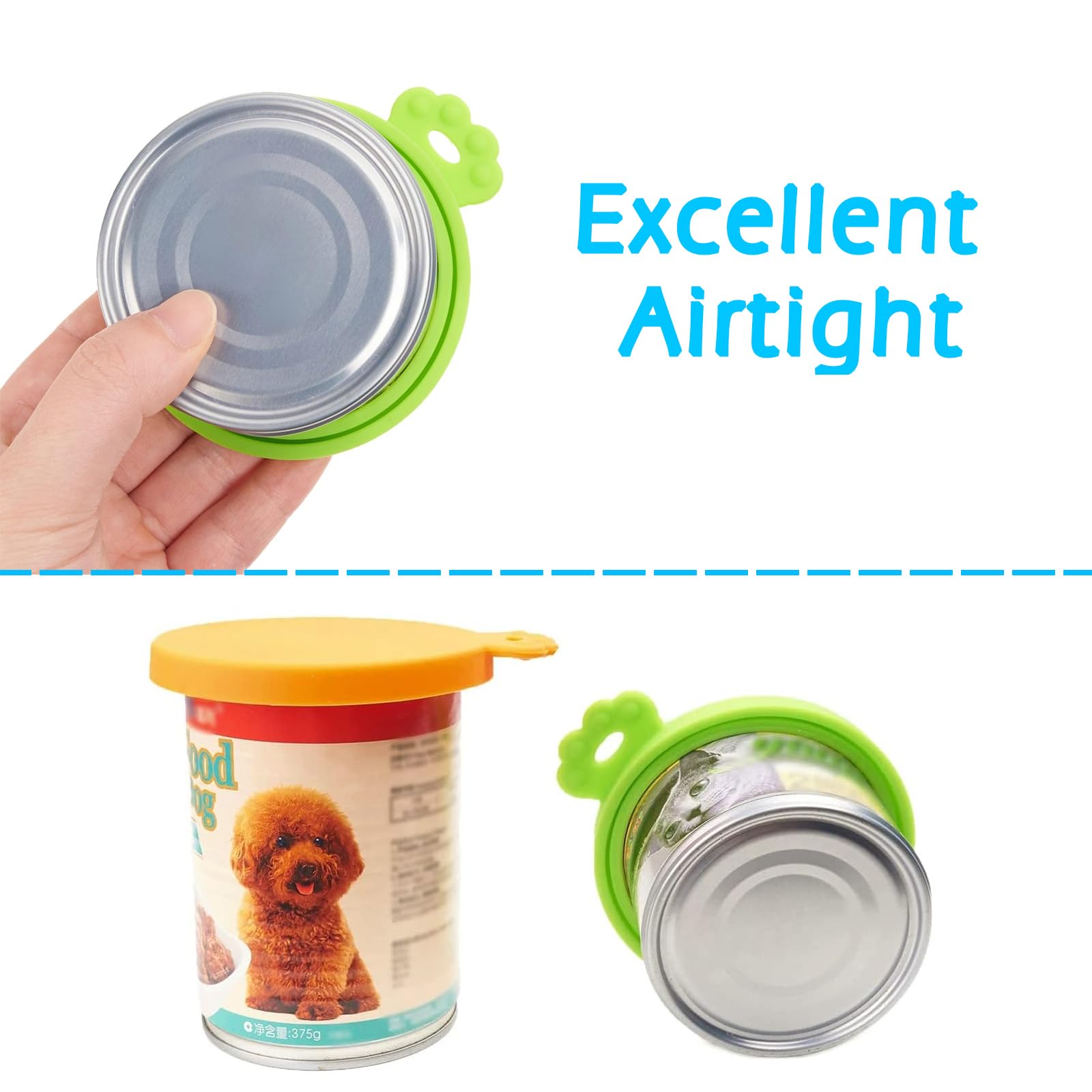 Silicone Pet Can Lids Dog Cat Food Can Cover Universal Size Can Tops 1 fit 3 Standard Size Food Cans BPA Free Dishwasher Safe