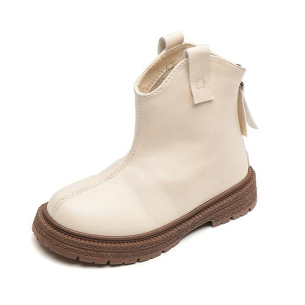 Children Martin Boots Fashion Kids Baby Leather Shoes Spring Autumn Toddler Boys Girls Zipper Ankle Boot Outdoor Sneakers