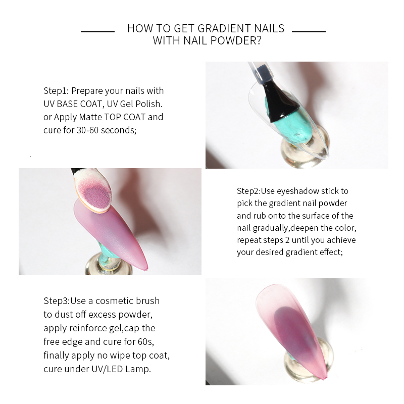 Nail Glitter Mocmaki DIY Gradient Nail Powder 12 Color Sparkling Pigment Ombre Nail Art Powder for Ergonomic Decorative Products 230718