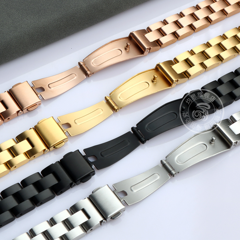 Watch Bands For Garmin Lily Fashion Stainless Steel Sports Watchband Smart Watch Accessories Strap 14mm Women's Bracelet Rose Gold Black 230718