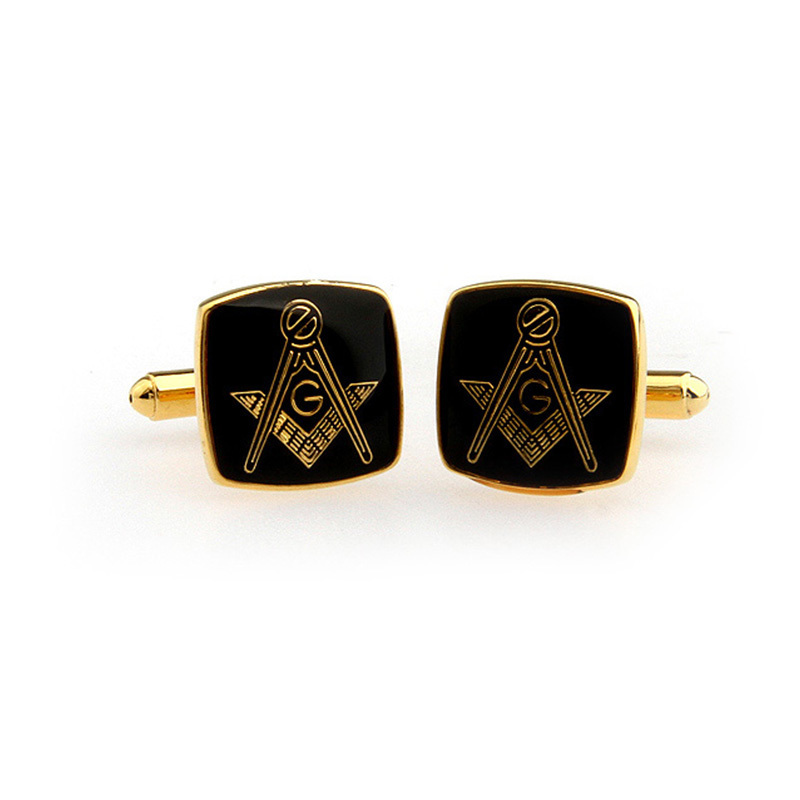 Cuff Links Mens Jewelry Masonic Cuff links High quality Stainless Steel Lodge Cufflinks For Freemasonry French shirt Costume Accessories 230719