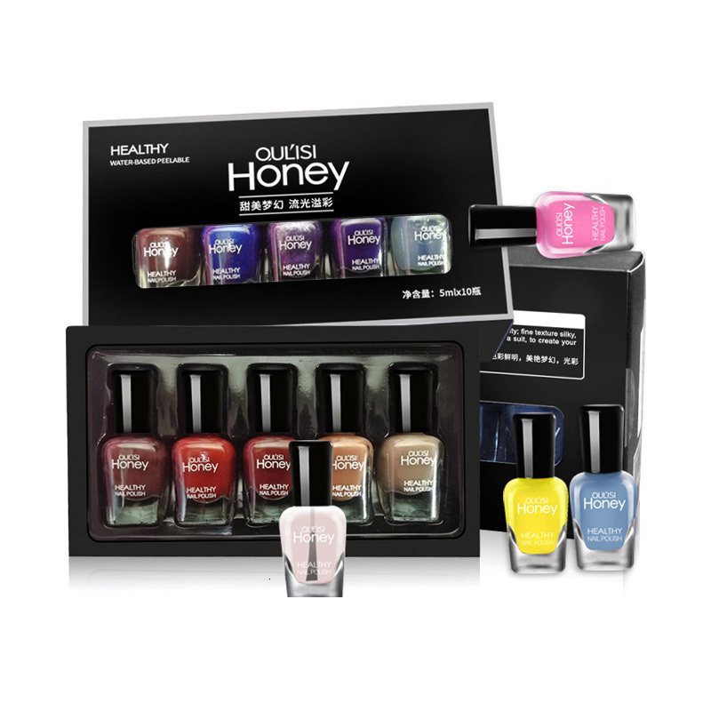 Nail Polish 10 piece nail art suit Muslim pure plain water Permeable Halal nail polish set Breathable 230718
