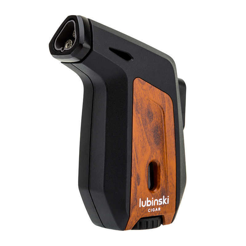 LUBINSKI Luxury 3 Torch Metal Lighter Jet Turbine Outdoor Barbecue Kitchen Butane No Gas Windproof Cigar Accessory Gift Men O5GZ W260202