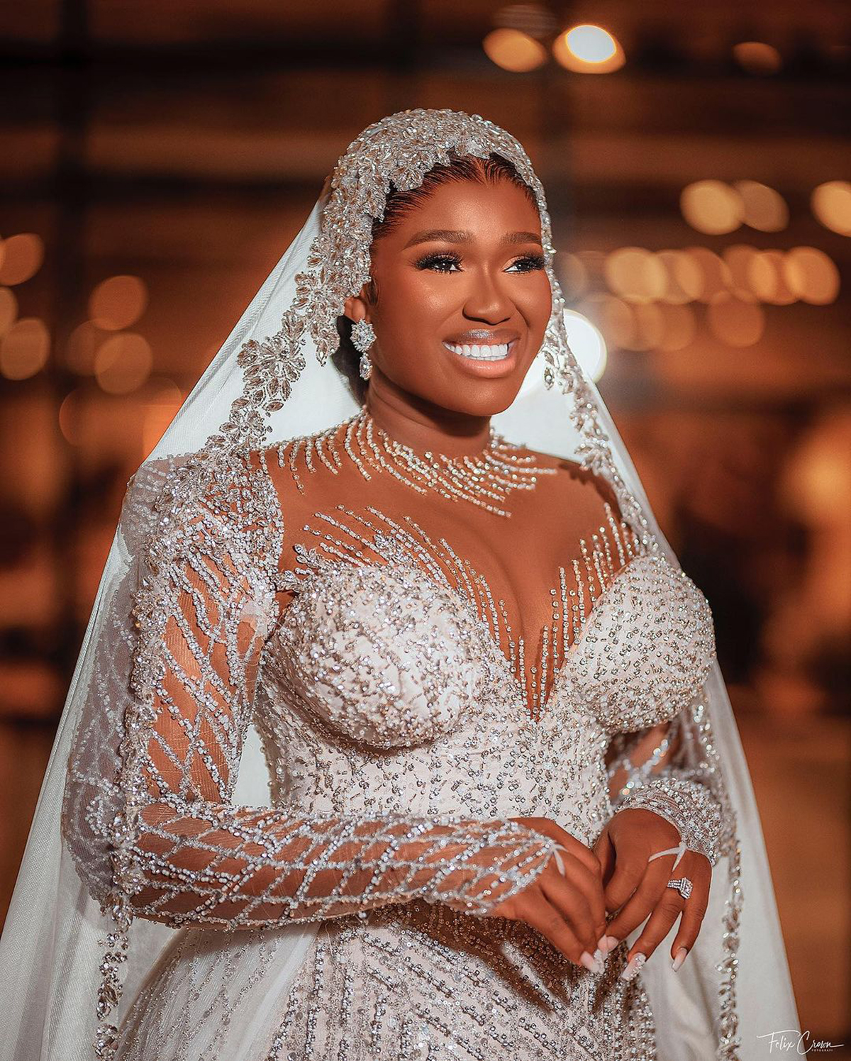 Gorgeous Mermaid Wedding Dresses Jewel Long Sleeves 3D Applicants Tulle Detachable Chapel Gown Backless Custom Custom Made Plus Size Bridal Gown Vesti