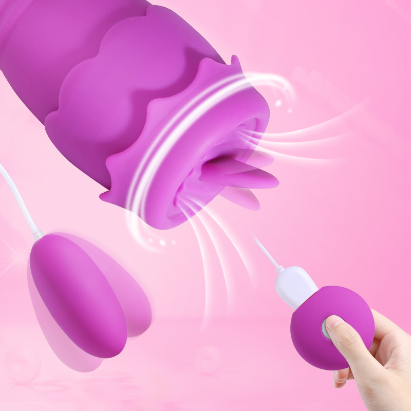 Vibrators Tongue licking and sucking vibrator for female vaginal eggs 20 frequency strong suction stimulation USB charging Clinton sex toy 230719