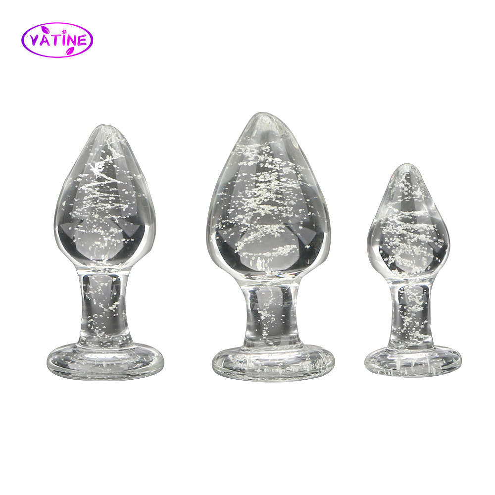 Adult Toys 2035mm luminous buttock plug glass anus bead suitable for female Dildo masturbation Sex toy adult male couple games sex products 230719