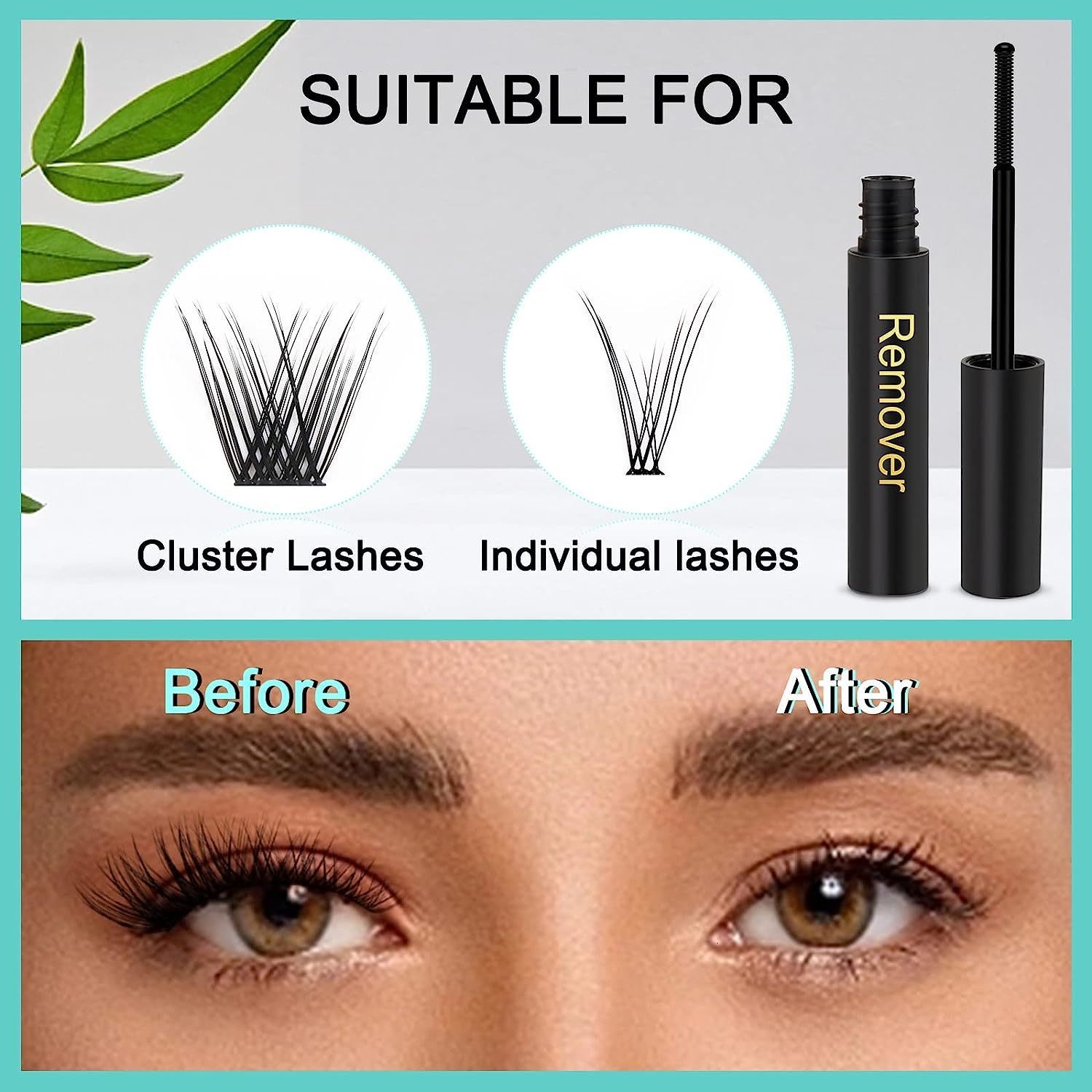False Eyelashes Lash Bond and Seal Glue Mascara Wand for DIY Eyelash Extension Clusters with Applicator Removal Tool Tweezers Makeup 230718
