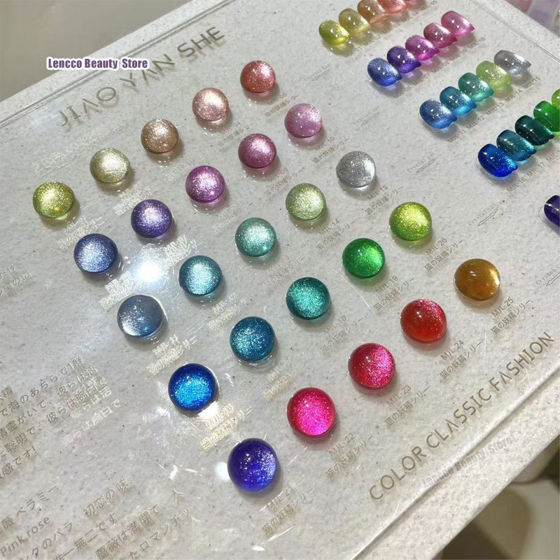 Nail Gel Lencco 25pcs 9D Laser Magnetic Set Galaxy Cat s Eye Soak Off UV LED Varnish Polish With Color Card 15ml 230718