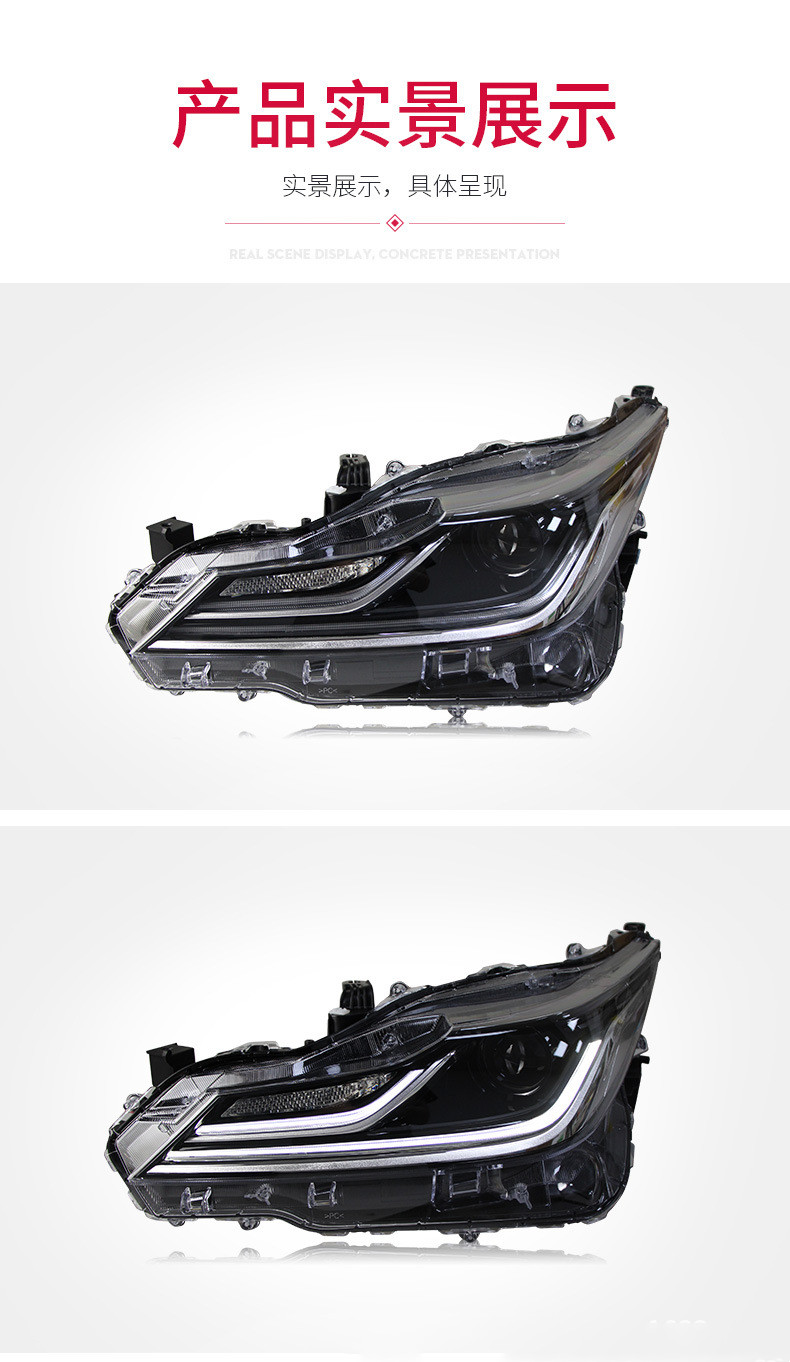 LED Headlights Light Assembly For Toyota Corolla 20 19-20 21 Modified Streaming Turn Signal Headlights