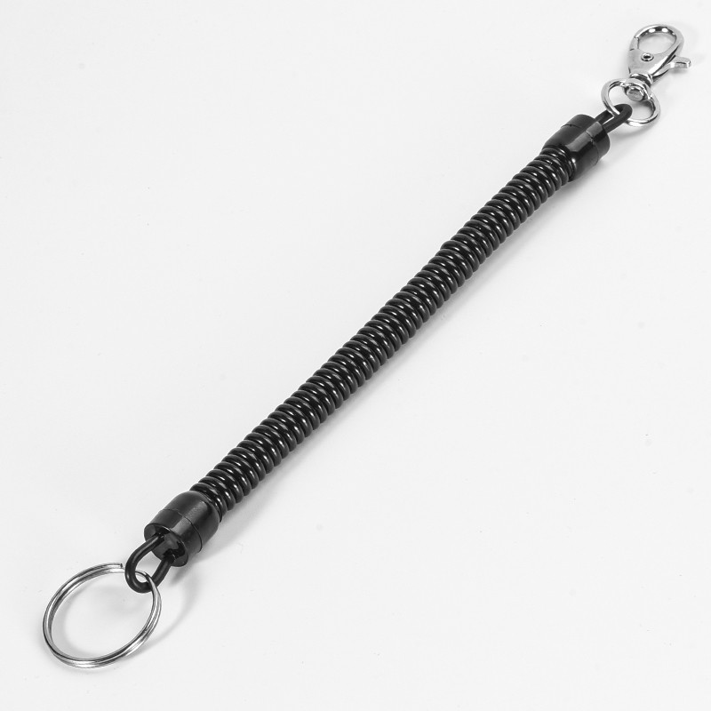 23-90cm Long Plastic Retractable Spring Coil Spiral Stretch Keychain Key Ring For Men Key Holder Keyring Mobile Phone Anti-Lost