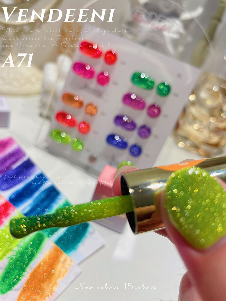 Nail Polish Fluorescent glitter sequin nail gel polishing neon light full-color paint nail art manual spraying enamel UV gel varnish 230718