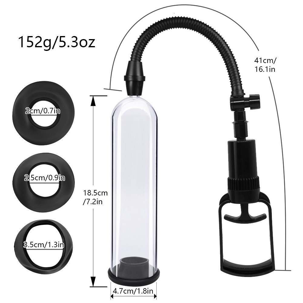 Pump Toys Adult sex product Sex toy for male enlargement vacuum pump masturbation penis lengthener trainer manual 230719