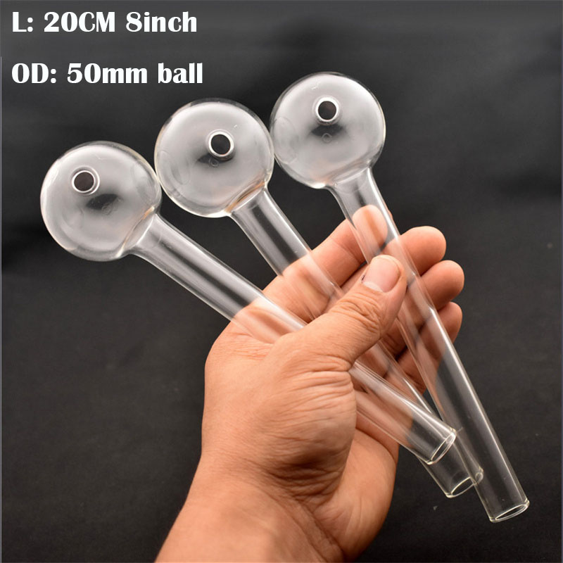 Large Size XXXL Hand Smoking pipe Jumbo Glass Oil Burner Pipes Clear Thick Pyrex Bubbler Smoking Water Bongs Straw Tube Oil Nail Adapter