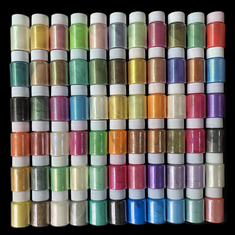 Nail Glitter 80Pcs 30ML Mica Pearl Powder Cosmetic Grade Epoxy Resin Paint Kit Nail Art Bath Bomb Soap Candle Viscous Pearlescent Pigment 230718