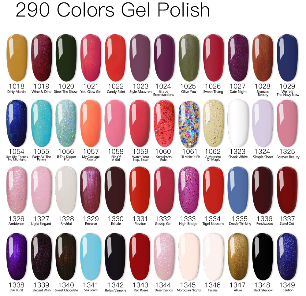 Nail Polish IDO 12 pieces/batch gel nail polish semi permanent gel nail art salon 290 color flash 15ML UV LED gel nail polish 230718
