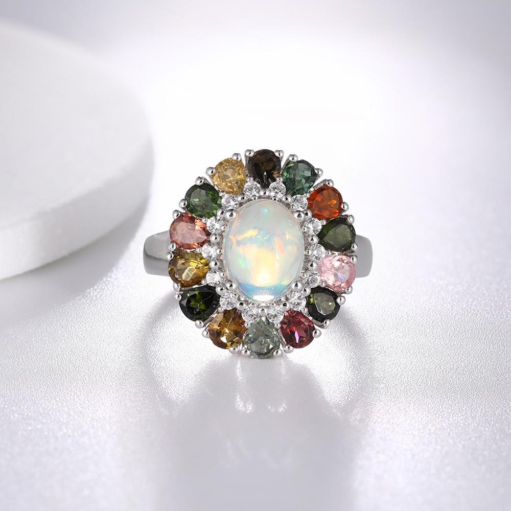 Wedding Rings GZ ZONGFA 925 Sterling Silver Natural Opal Wedding Rings for Women 3.5 Carats Colourful Tourmaline Gemstone Custom Fine Jewelry 230718