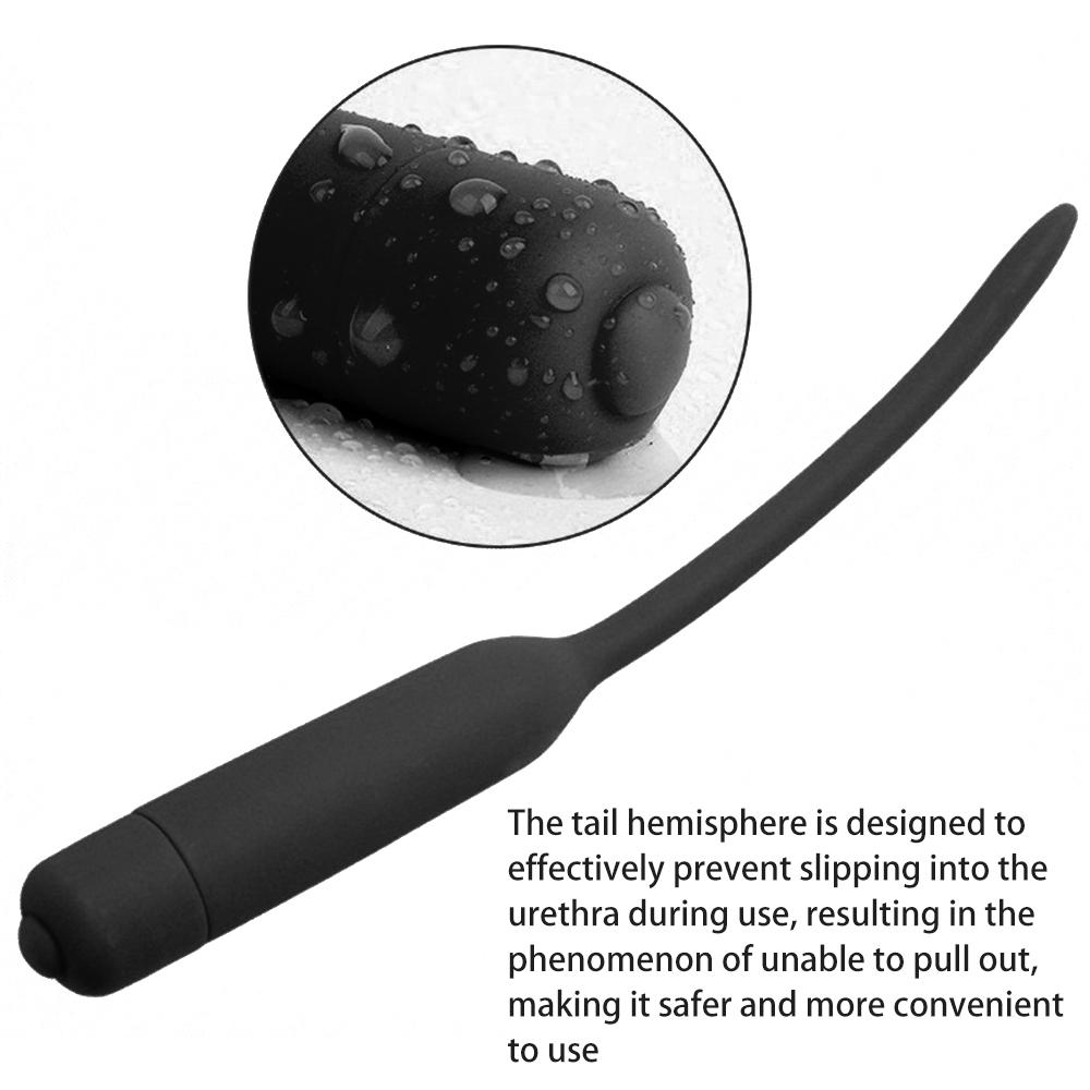 Adult Toys 10 frequency urea vibrator catheter penis plug sex toy for male vibration insertion sound diffuser 230719