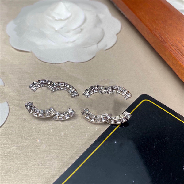 Designer simple Earrings ccity Luxury Stud Women Jewelry Gold drop Earring Woman ohrringe With box 4123