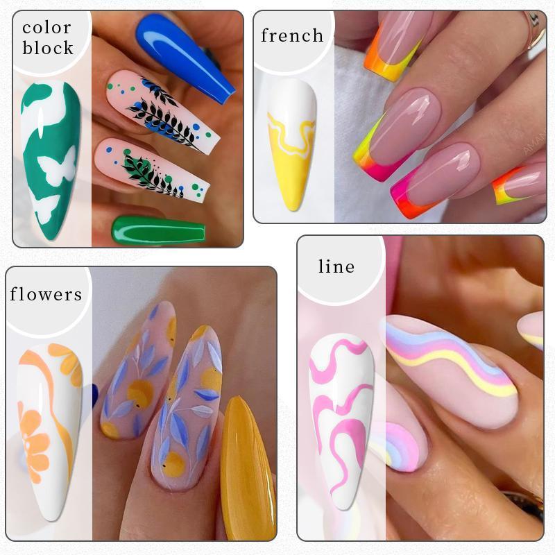 Nail Polish 1 set of nail art drawing pen graffiti nail acrylic pen waterproof painting lining DIY 3D abstract line nail art beauty tool 230718