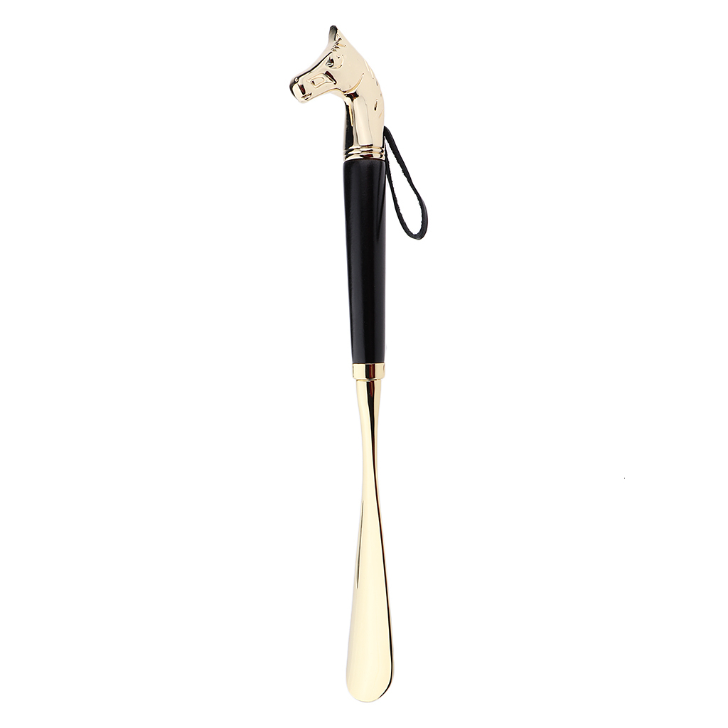 Shoe Parts Accessories Metal Horn Handle Long Remover Shoehorn Handheld Durable Shoeshorn 32cm 230718
