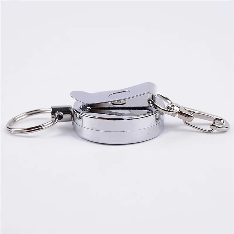 Recoil Sporty Retractable Alarm Key Ring Resilience Steel Wire Rope Elastic Keychain Anti Lost Yoyo Ski
