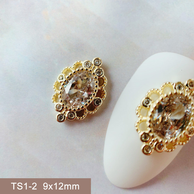 Nail Art Decorations 10 pieces/batch Ice Flower Oval Zircon Crystal Metal Alloy Stone Jewelry Decoration Nail Accessories Charm Supplies 230718