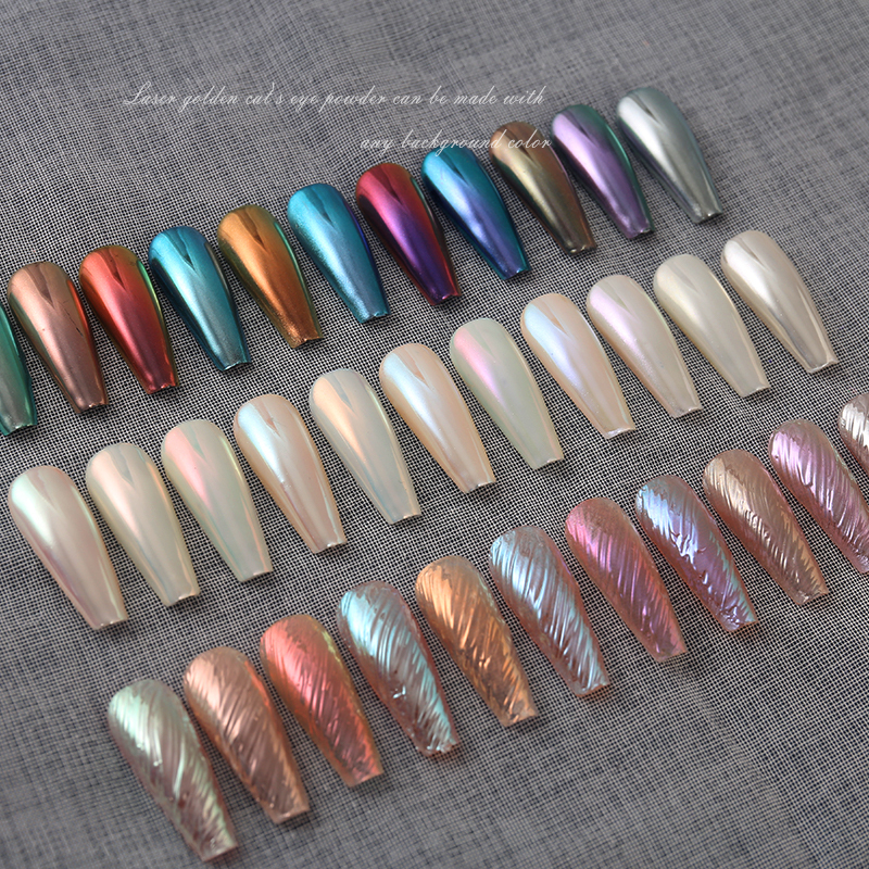 Nail Glitter HNDO Aurora Moonlight White Chromium Nail Powder Professional DIY Handmade Nail Decoration CM Series All 11 Colors Wholesale 230718