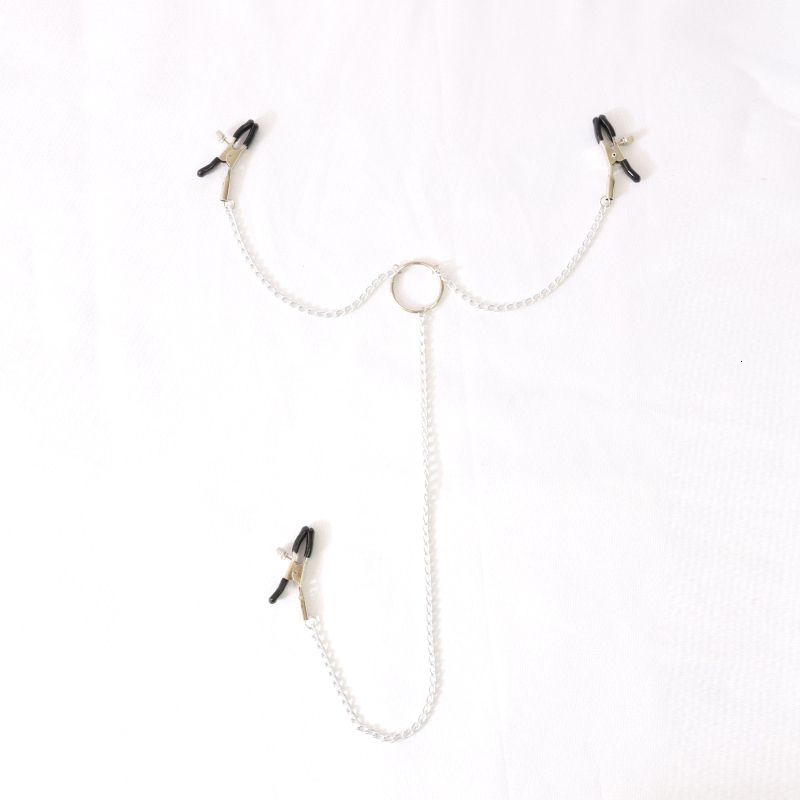 Adult Toys Sexy fly nipple clamps lab ia break with chain clips slave bdsm fetish sex toy tool 230719