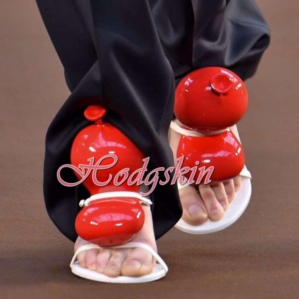 Toe Decor Open Sexy Solid Balloon Straps Slip On Women Sandals Summer Party Runway Designer Shoes Customized Strange 2 30