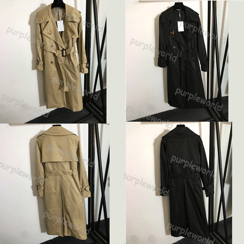 Womens Trench Coat Loose Long Elegant Fashion Belt Design Coat Outerwear 2 Color Womens Casual Daily Windbreaker