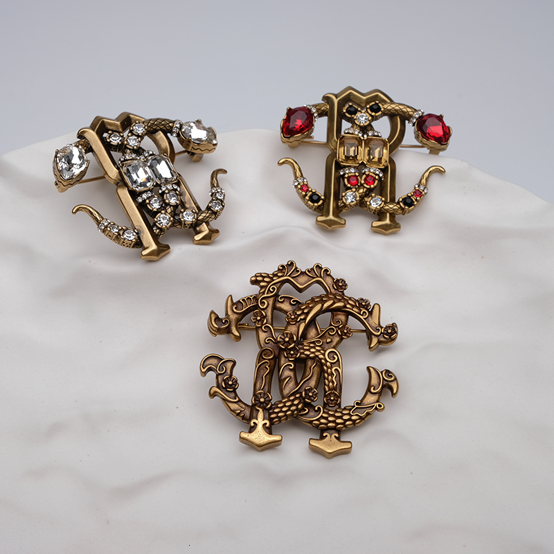 Pins Brooches Vintage classic distressed all match brooch women s jewelry 230718