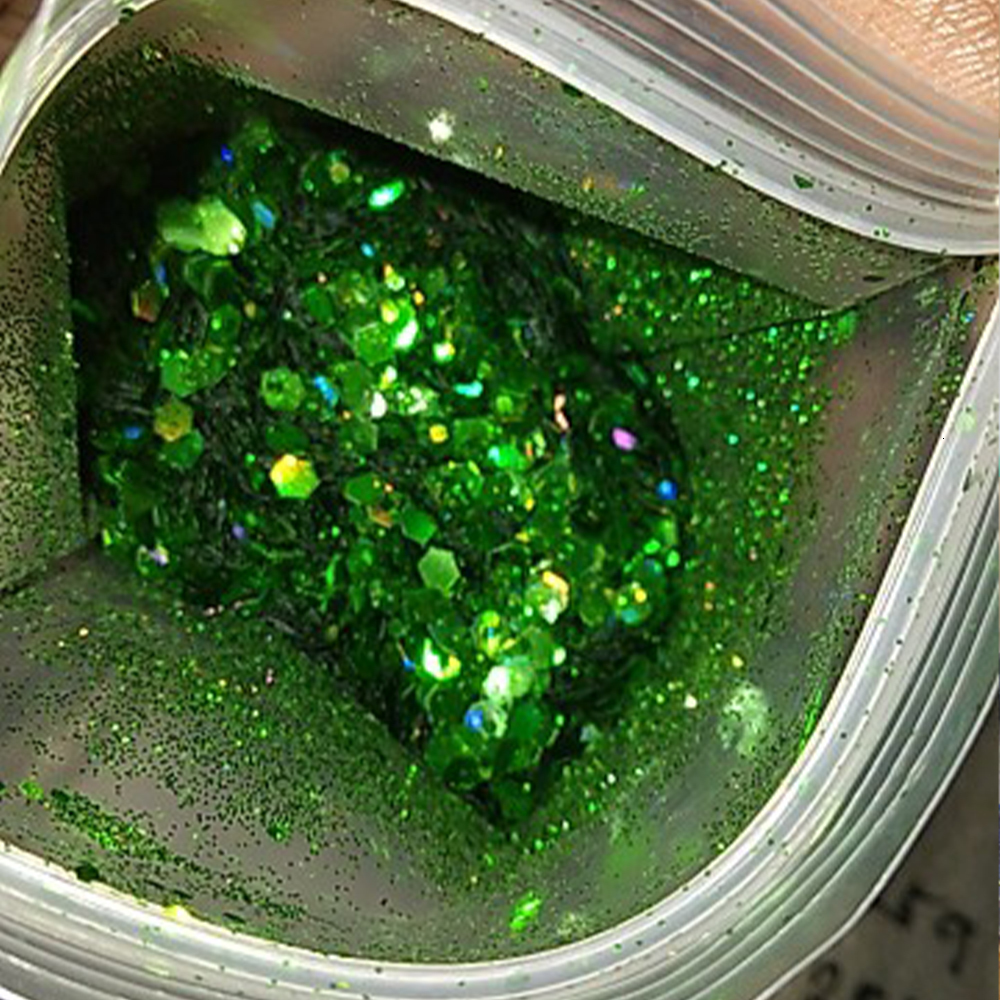 Nail Glitter 1KG 1000g holographic nail hexagonal glitter powder mixed block sequins DIY symphonic nail art sheet decoration s# 230718
