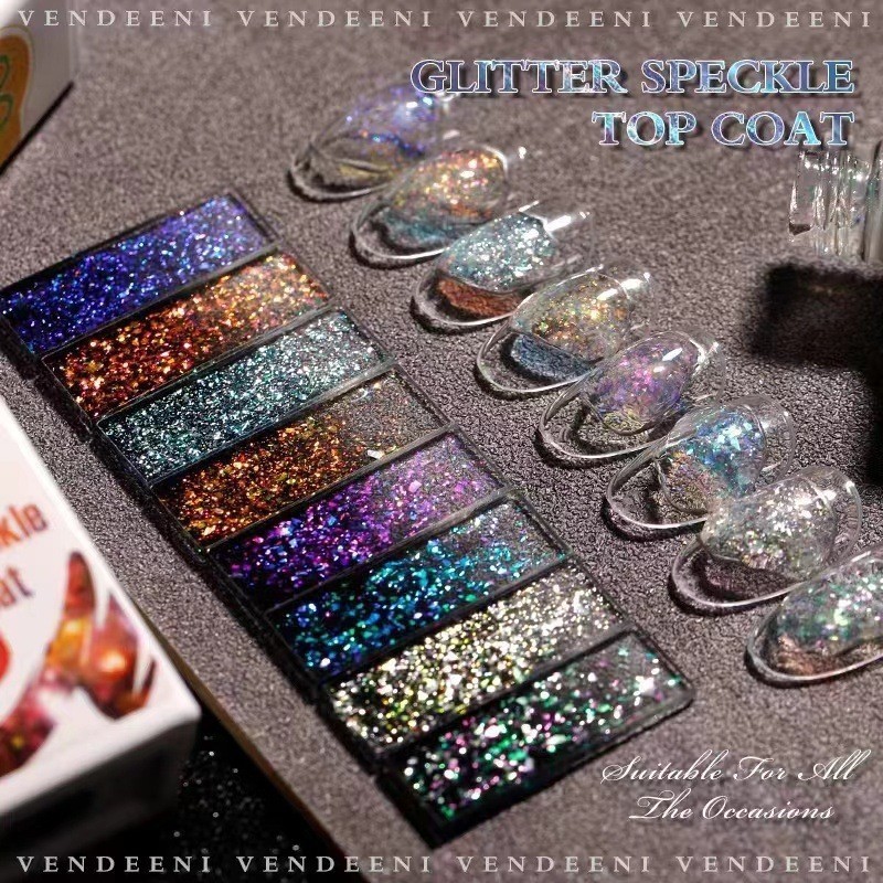Nail Polish reflective glitter nail gel polishing holographic gel glitter effect semi permanent coating UV nail art gel 230718
