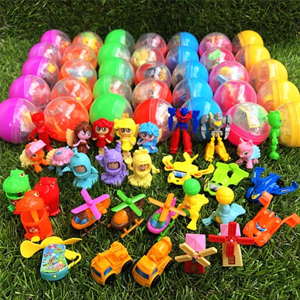 Party Balloons 100pcs 32MM Surprise Capsules Egg Toy Cartoon Mini Doll Model with Different Figure Toys Gashapon Balls Vending Machine Gifts 230719
