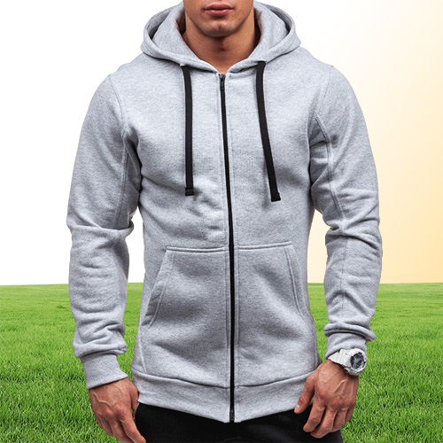 Spring Fall Male Cardigan Full Zip Hoodie Long Sleeve Hooded Sweatshirt Tech Fleece Plus Size Coat Jacket Warm Jumper Outwear