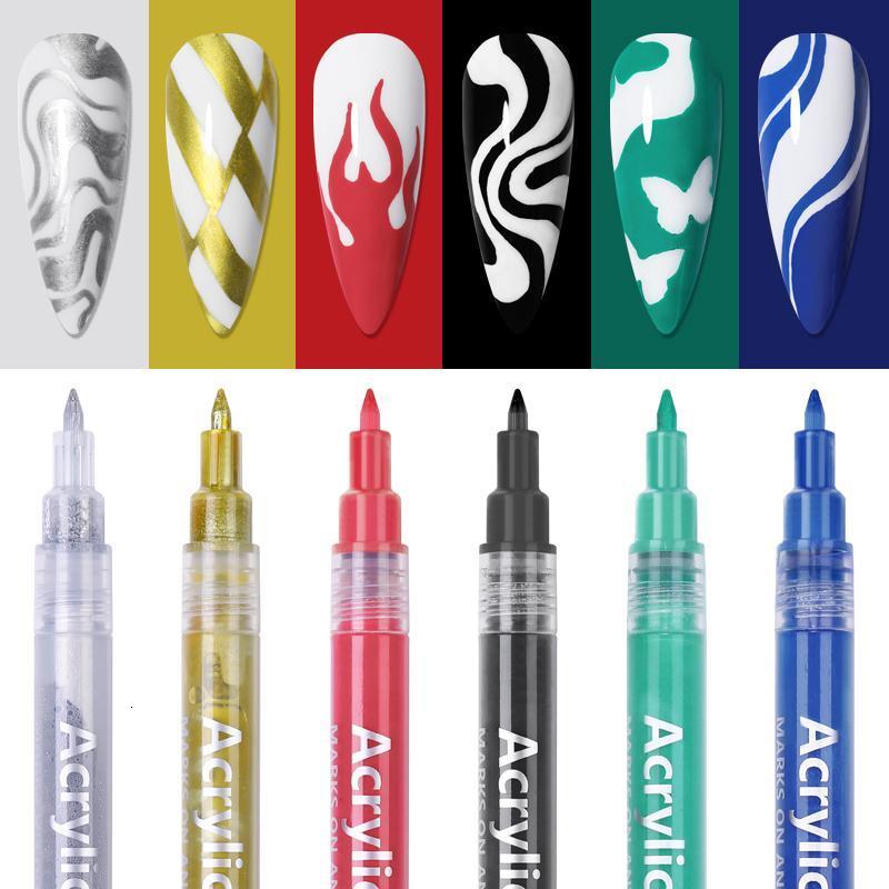 Nail Polish 1 set of nail art drawing pen graffiti nail acrylic pen waterproof painting lining DIY 3D abstract line nail art beauty tool 230718