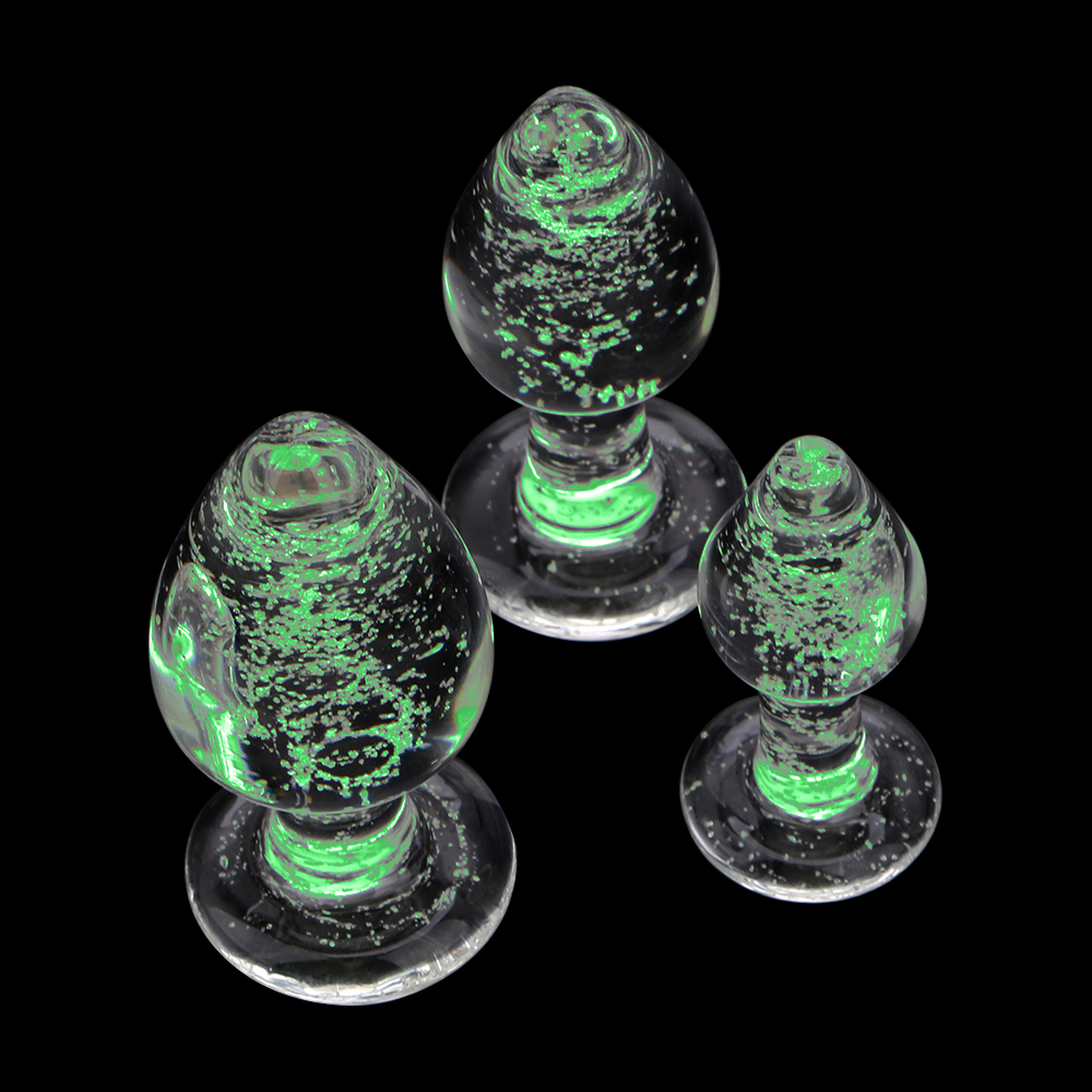 Adult Toys 2035mm luminous buttock plug glass anus bead suitable for female Dildo masturbation Sex toy adult male couple games sex products 230719