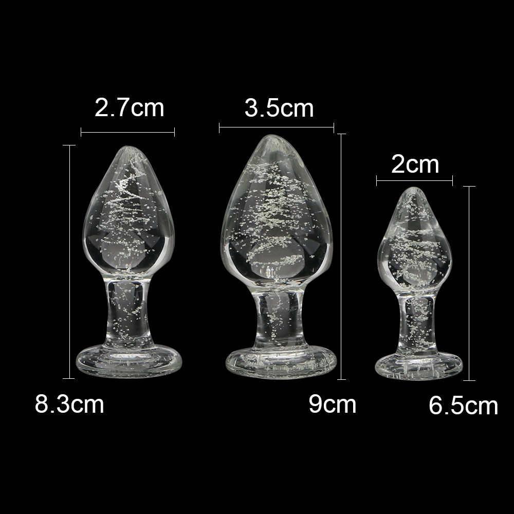 Adult Toys 2035mm luminous buttock plug glass anus bead suitable for female Dildo masturbation Sex toy adult male couple games sex products 230719
