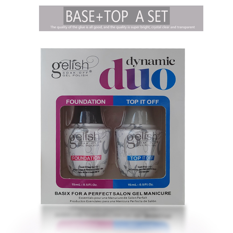 Nail Gel Super Bright Wash No Top and Bottom Coat Glue 2PCs gel Varnish Set for Ergonomic Durable Glue UV gel nail polish 230718