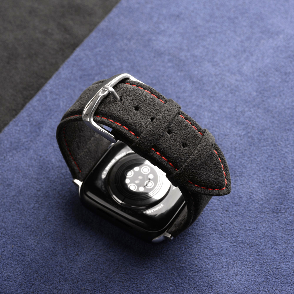 Watch Bands YMW Strap for Apple Watch Band 45mm 44mm 41mm 49mm Suede Leather Smartwatch Accessories for iWatch Ultar 8 7 6 SE 230718