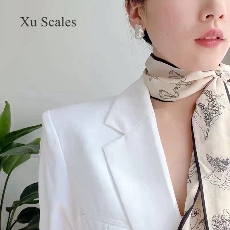 Ear Cuff Natural Fresh Water Irregular Aurora Bright White Baroque Pearl Earrings S925 Sterling Silver Earrings Women's Exquisite Gift 230718