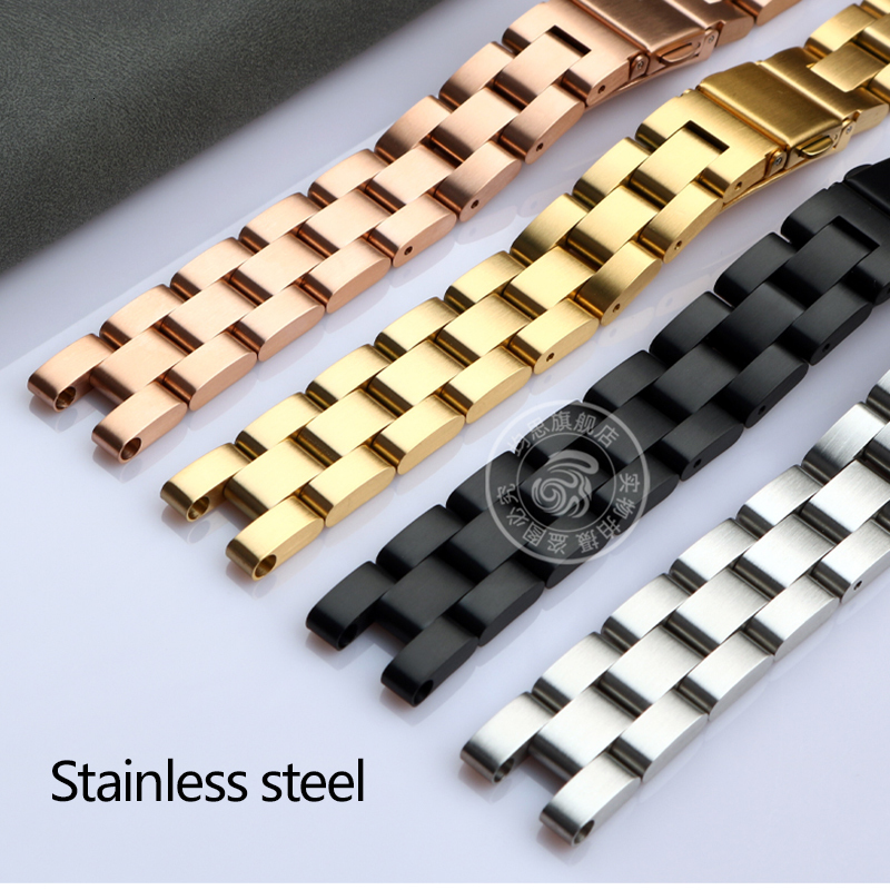 Watch Bands For Garmin Lily Fashion Stainless Steel Sports Watchband Smart Watch Accessories Strap 14mm Women's Bracelet Rose Gold Black 230718