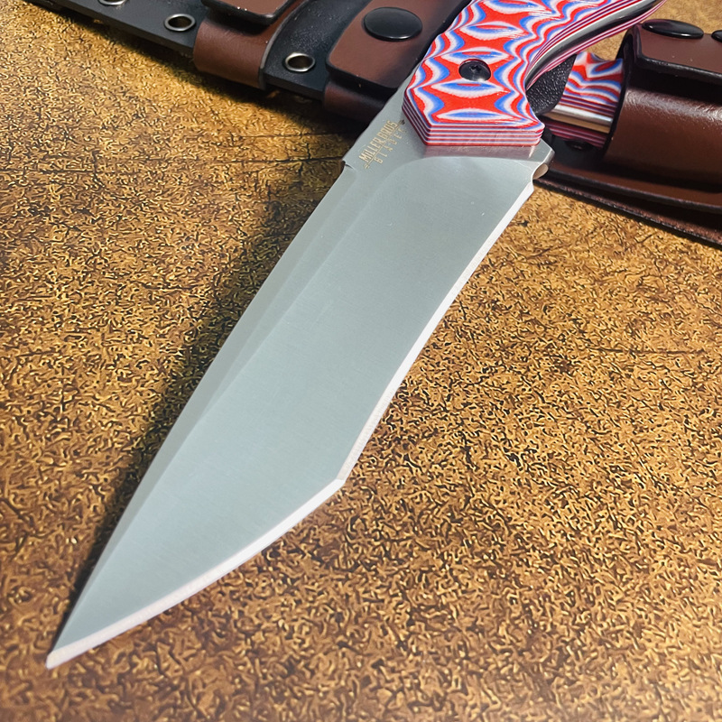 New C7151 M2 Survival Straight Knife Z-wear Satin Tanto Point Blade Full Tang G10 Handle Outdoor knife Small Fixed Blade Knives with Kydex